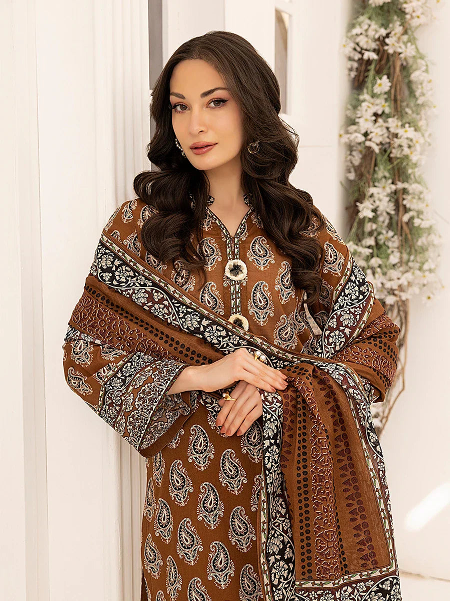 1 & Get 1 Free - 3PC Unstitched Printed Lawn Suit