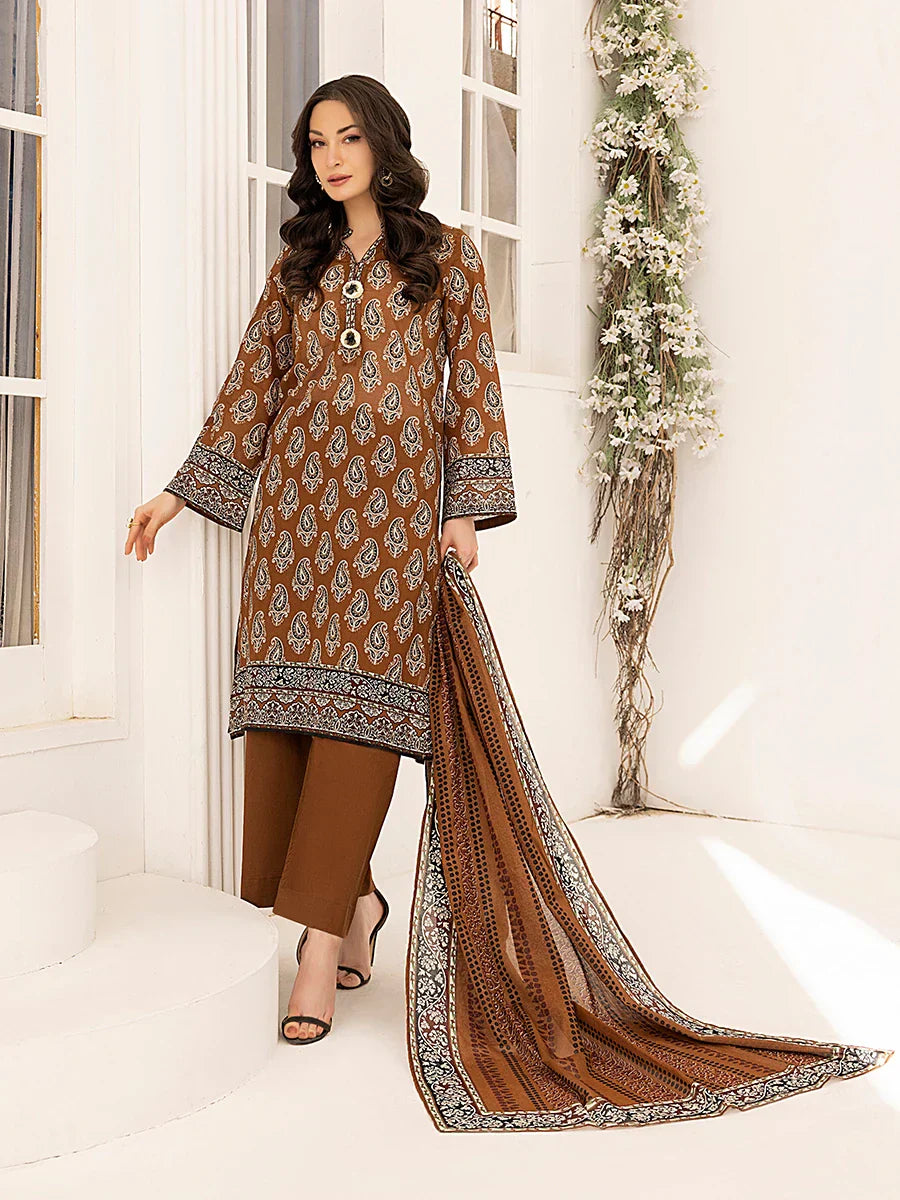 1 & Get 1 Free - 3PC Unstitched Printed Lawn Suit
