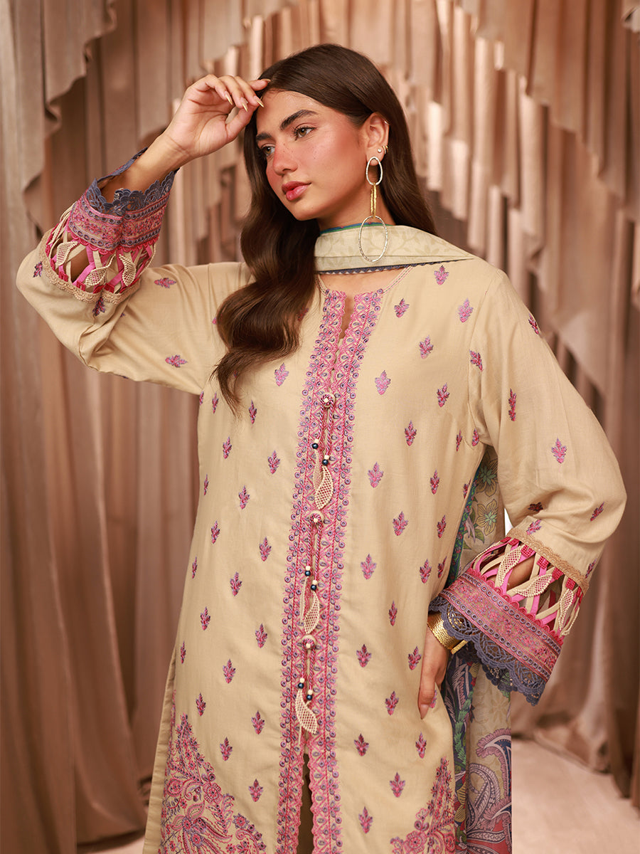 1 & Get 1 Free - LUXURY LAWN EMBROIDERED SUIT