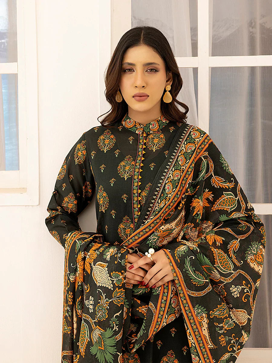 1 & Get 1 Free - 3PC Unstitched Printed Lawn Suit