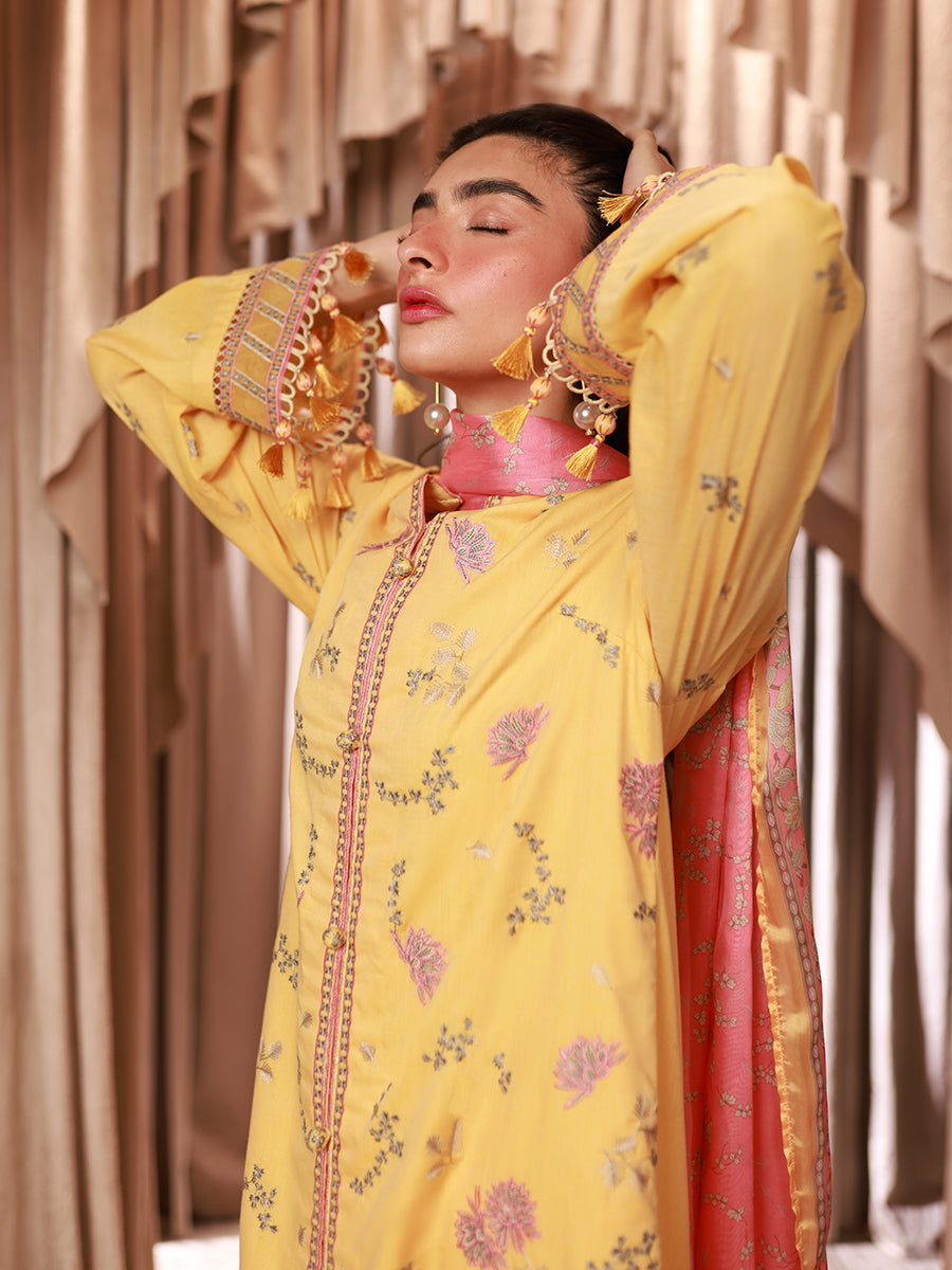 1 & Get 1 Free - LUXURY LAWN EMBROIDERED SUIT