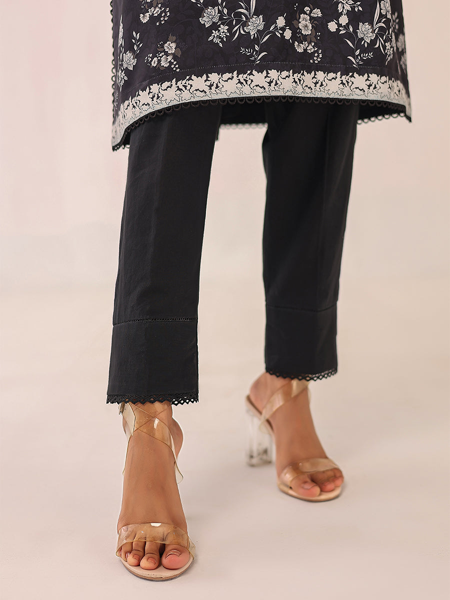 1 & Get 1 Free - MONOCHROME DIGITAL PRINTED LAWN SILK SUIT