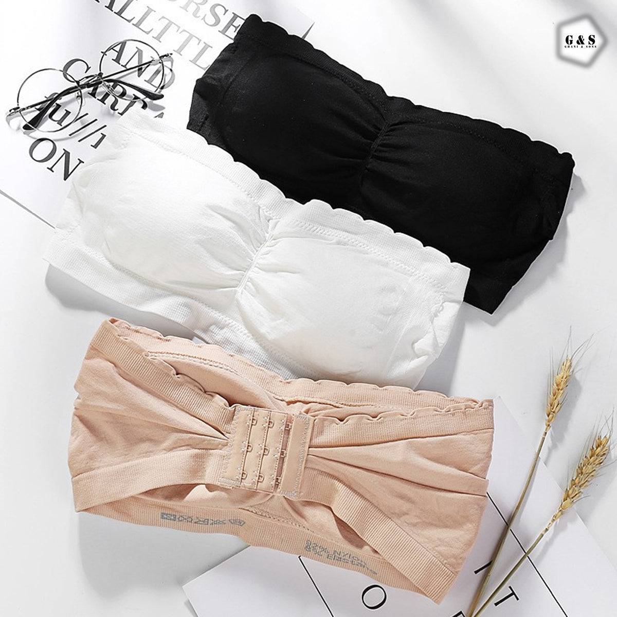 Pack Of 3 Strapless Stretchable Bras