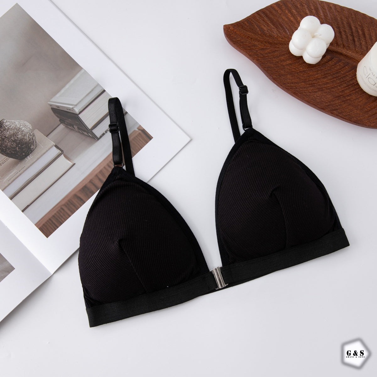 Pack Of 3 Cotton Front Open Bralette