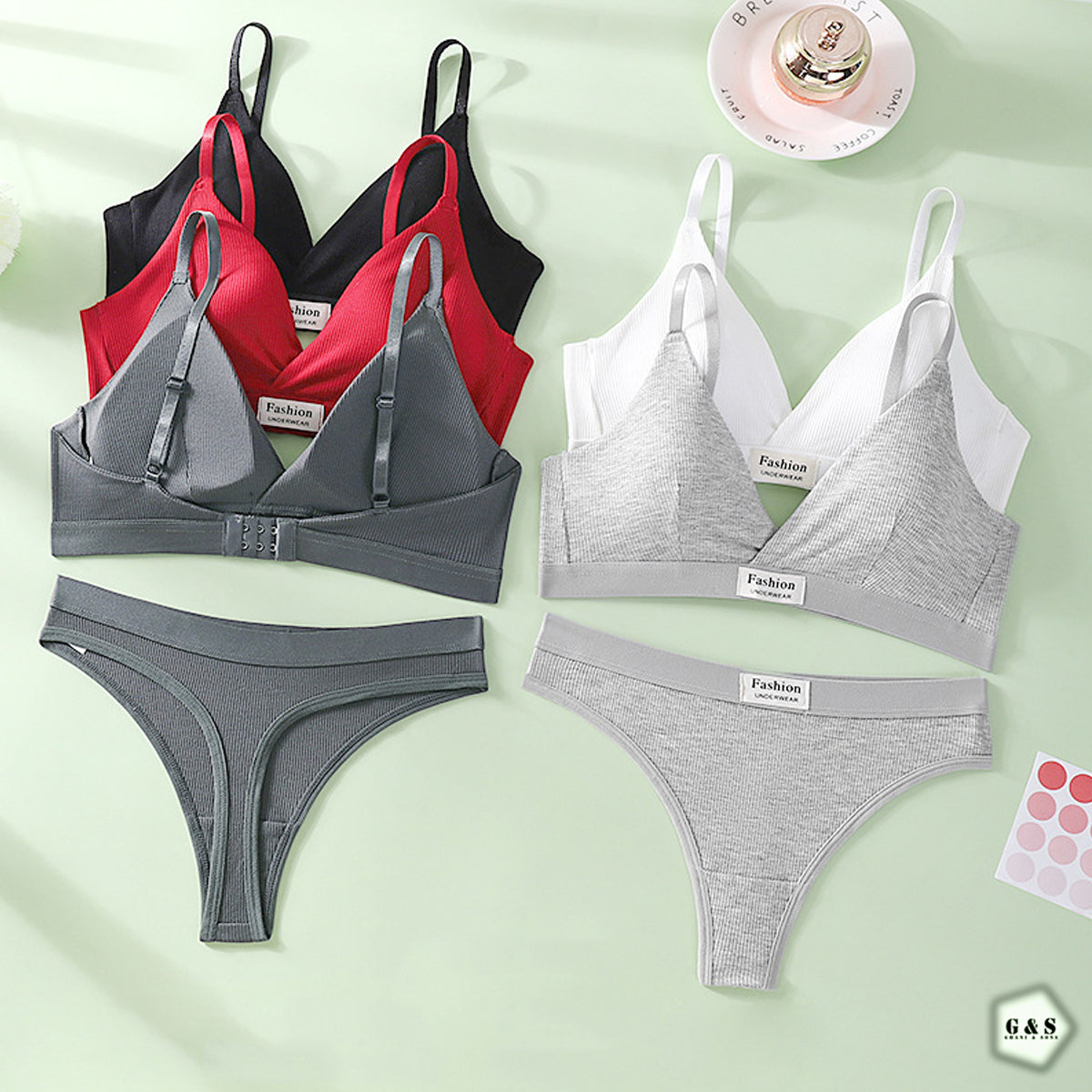 Pack Of 2 Cotton High Quality T-Shirt Bra With T-Panty Set