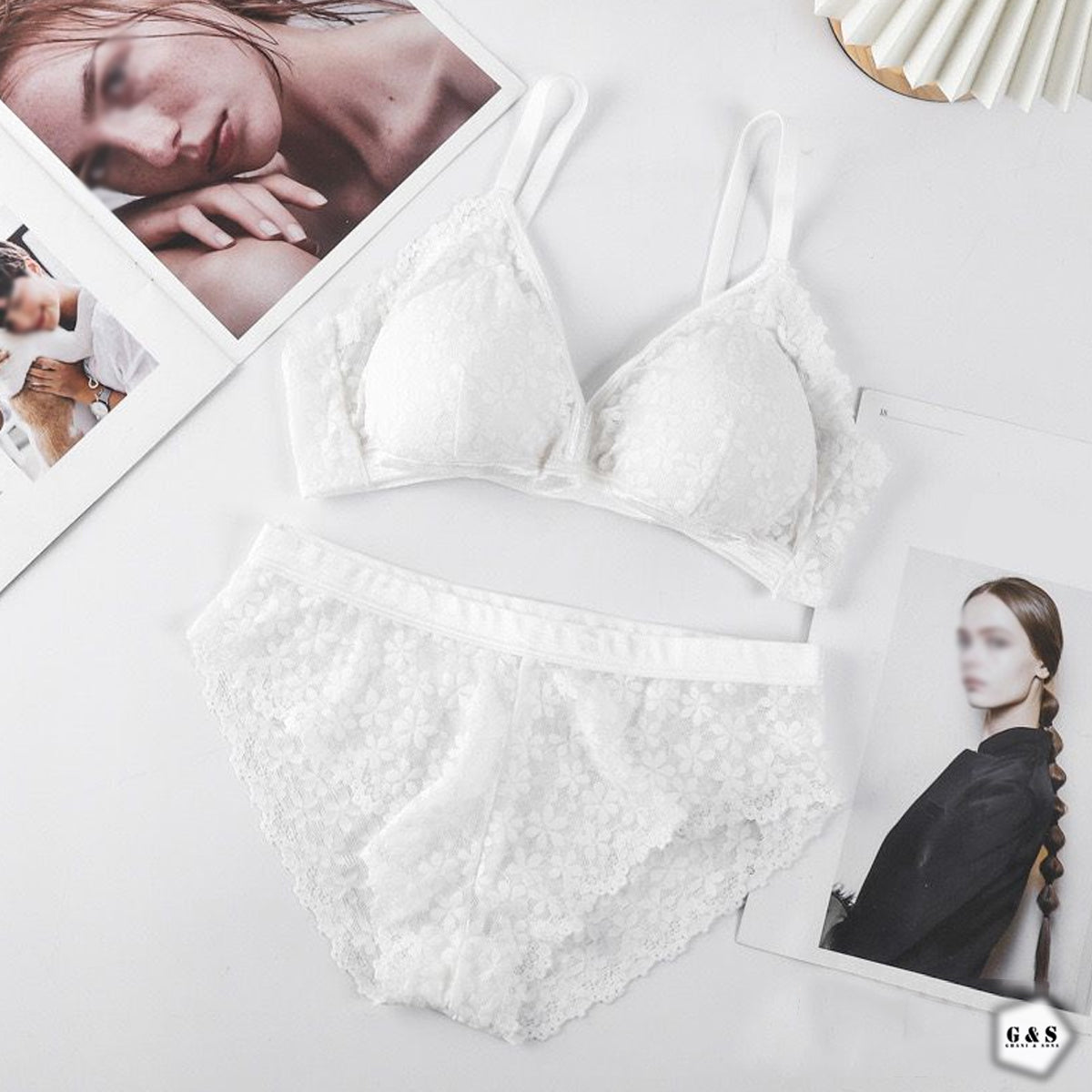 High Quality Pack of 2 Lace Design Bra & Panty Sets