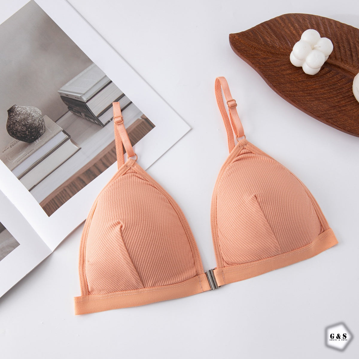 Pack Of 3 Cotton Front Open Bralette