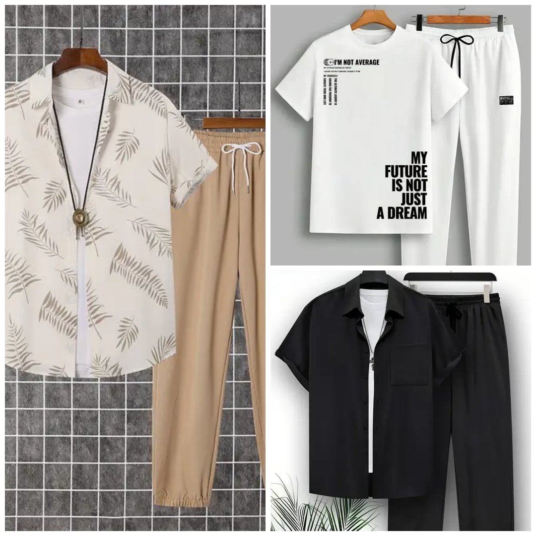 Pack of 3 Summer Tracksuits for Men – Stylish, Breathable & Comfortable Article#87690