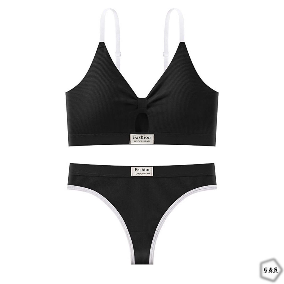 Pack Of 3 Front Bow Style Casual/Sports Bralette With T-Panty Set