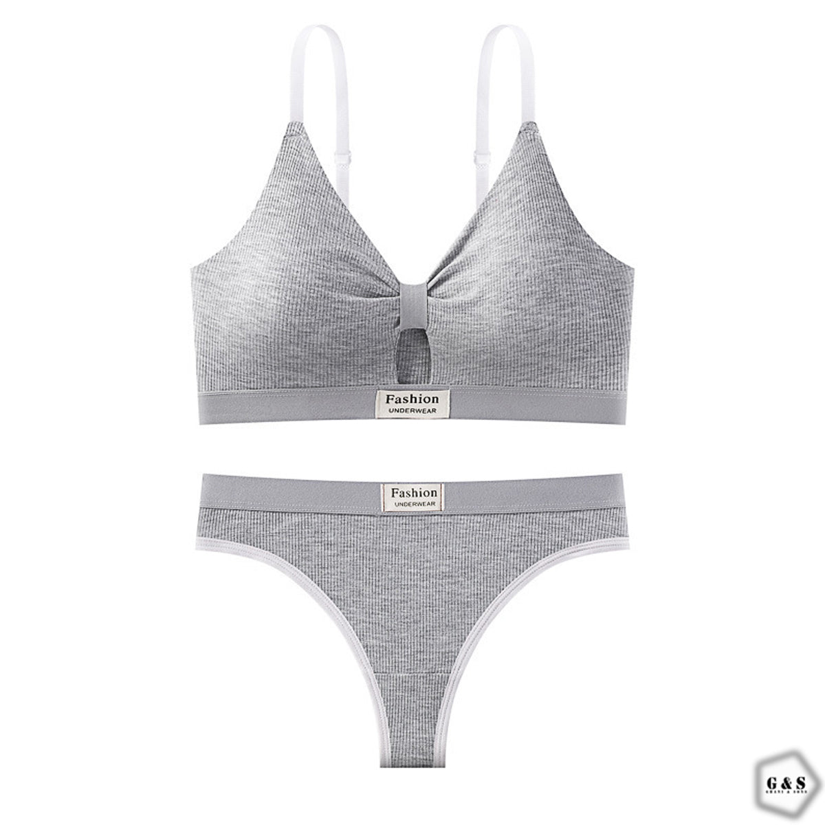 Pack Of 3 Front Bow Style Casual/Sports Bralette With T-Panty Set