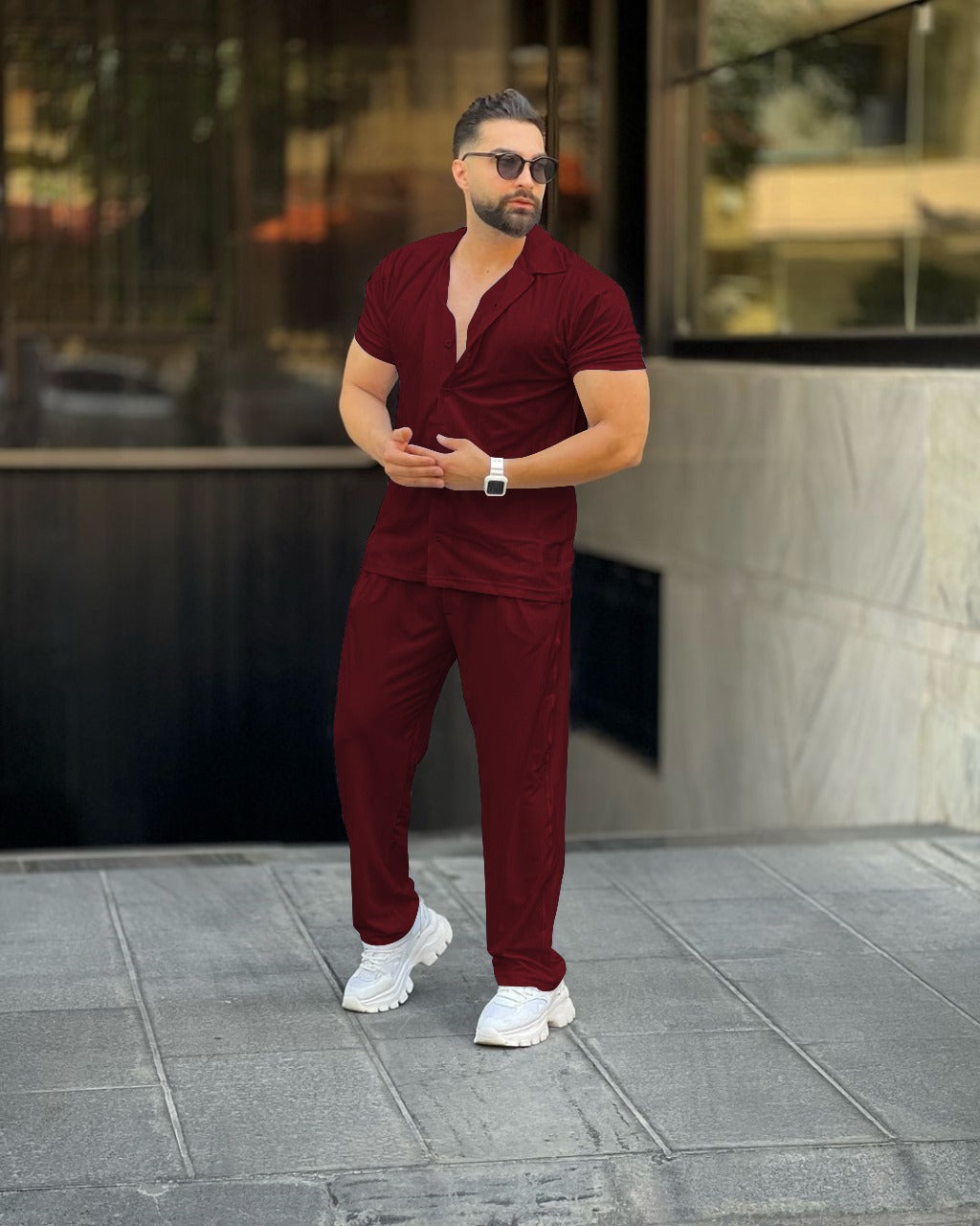 Collar Shirt Men’s Casual Set Li 31