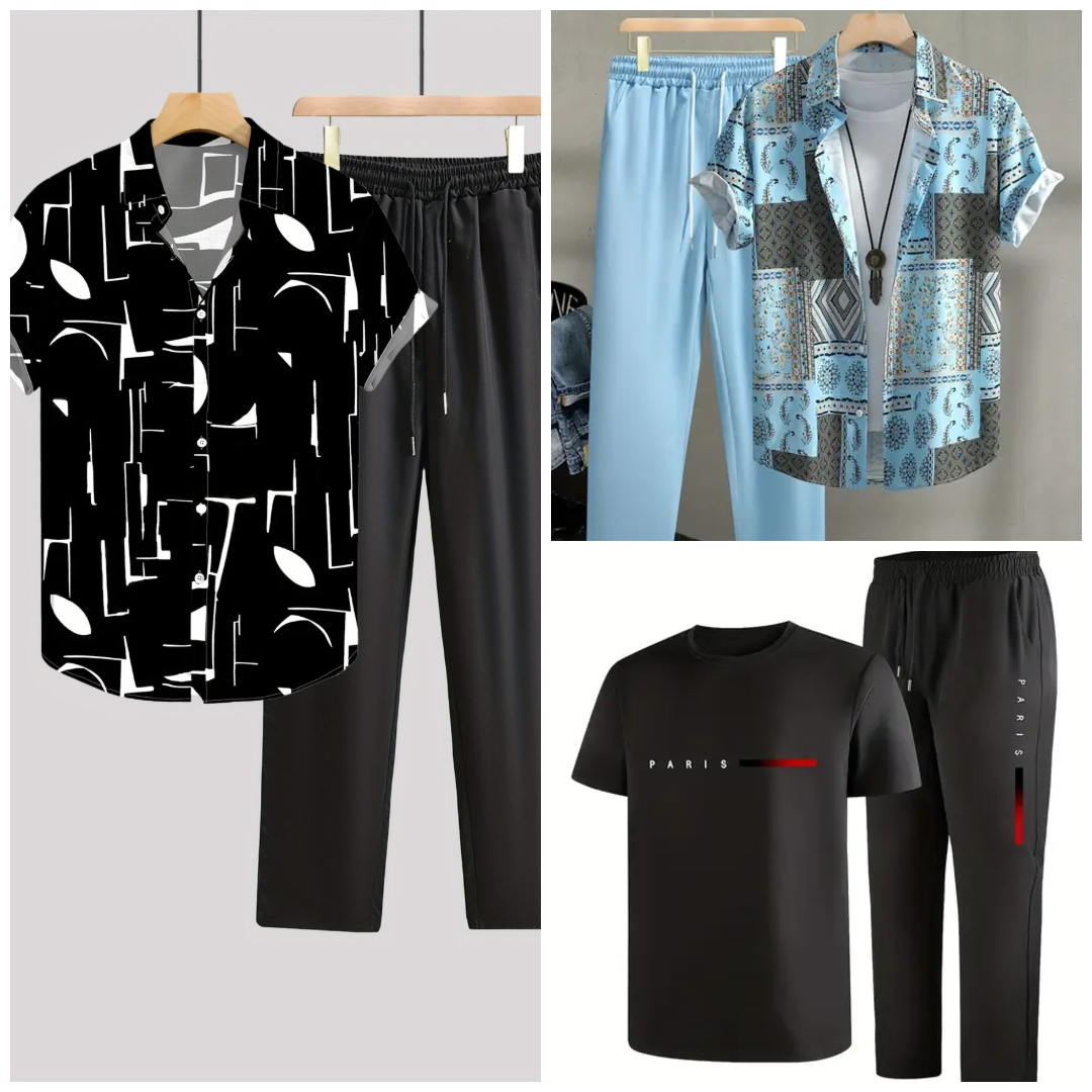 Pack of 3 Summer Tracksuits for Men – Stylish, Breathable & Comfortable Article#87682