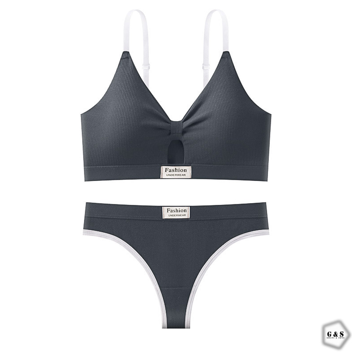 Pack Of 3 Front Bow Style Casual/Sports Bralette With T-Panty Set