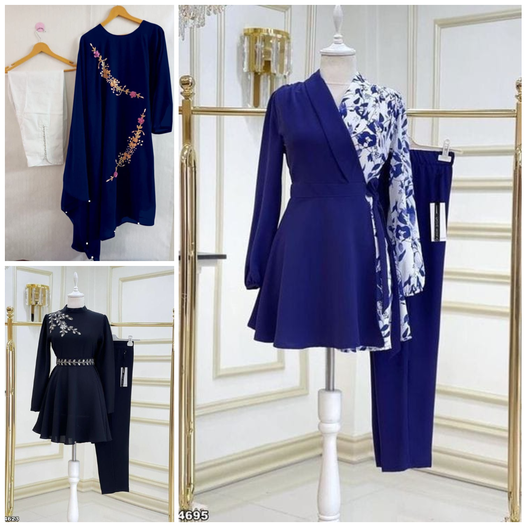 115A - Stylish Pack of 3 Women's Casual Summer Suit Set – Premium Stitched Kurti & Trousers 50% Off Summer Sale