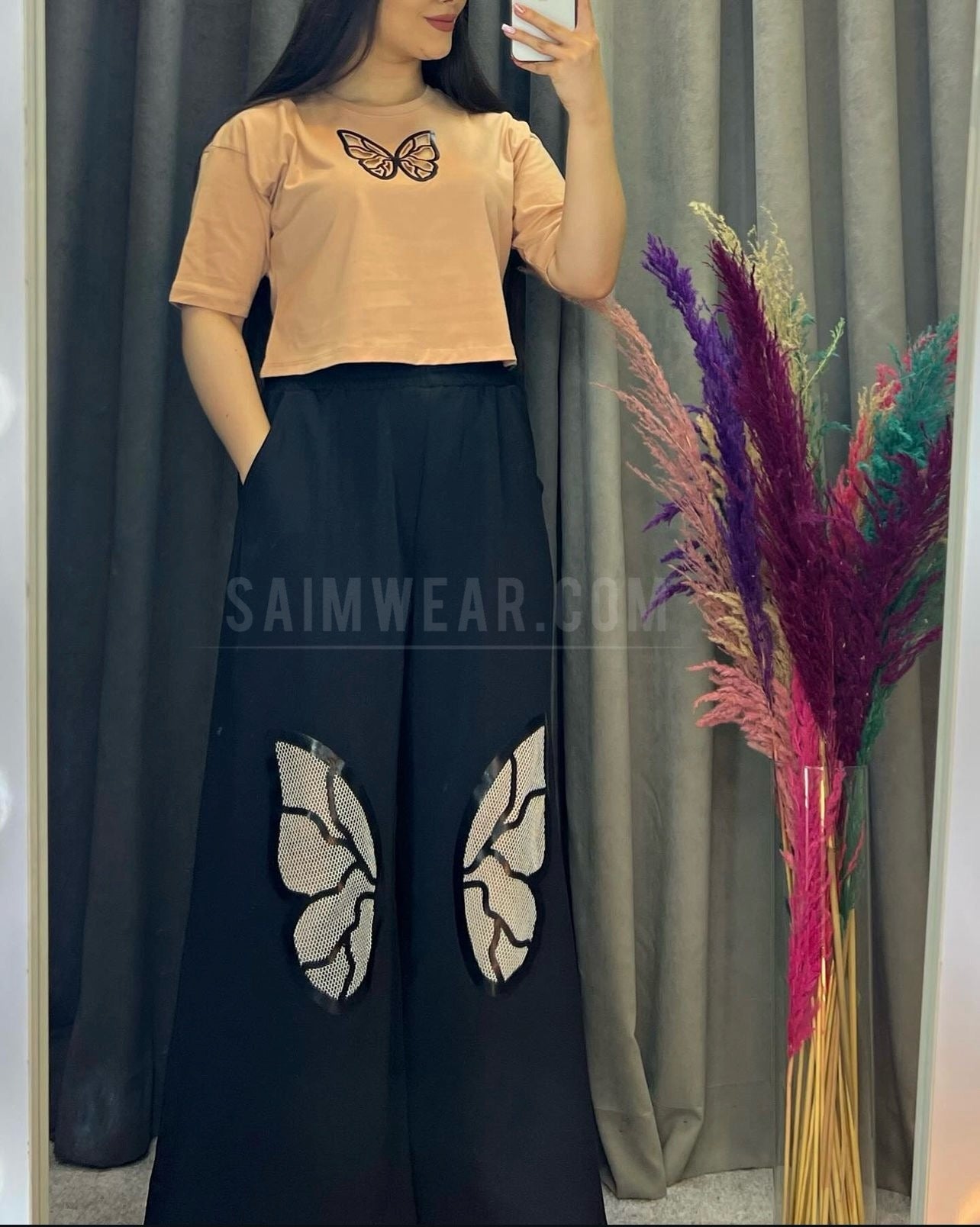 Printed Crop Tee Trousers