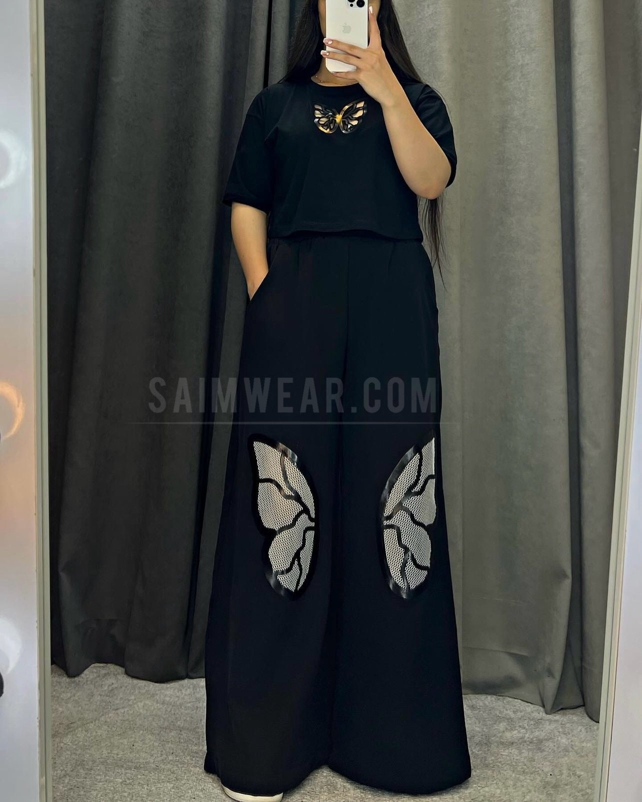 Printed Crop Tee Trousers