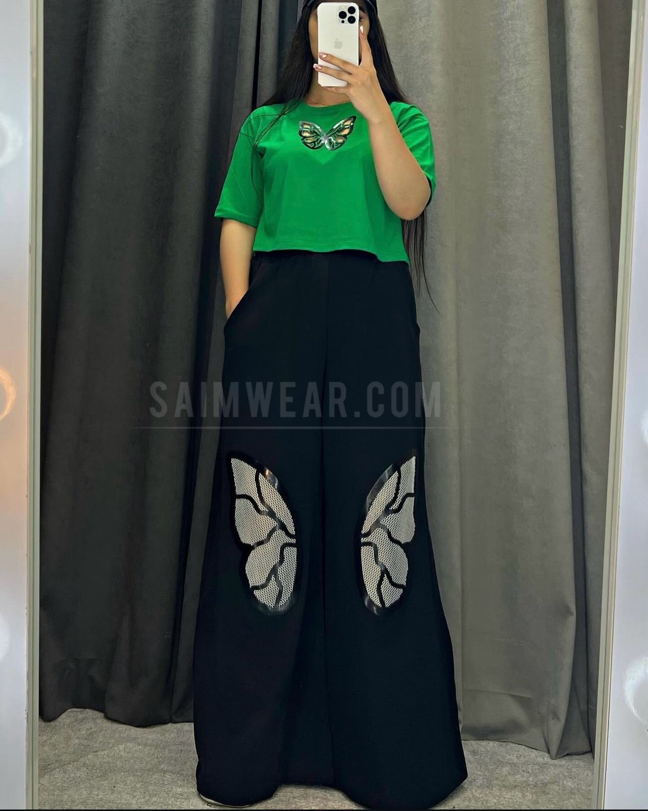 Printed Crop Tee Trousers