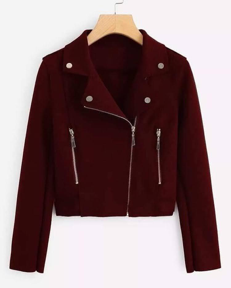 Biker Style Fleece Jacket
