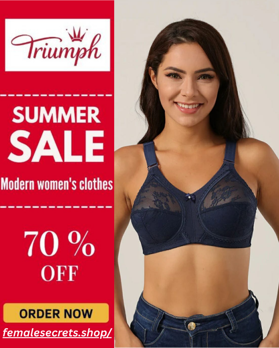 70% OFF | PACK OF 3 IMPORTED TRIUMPH DOREENA BRA BEST FOR SUMMER | FREE HOME DELIVERY