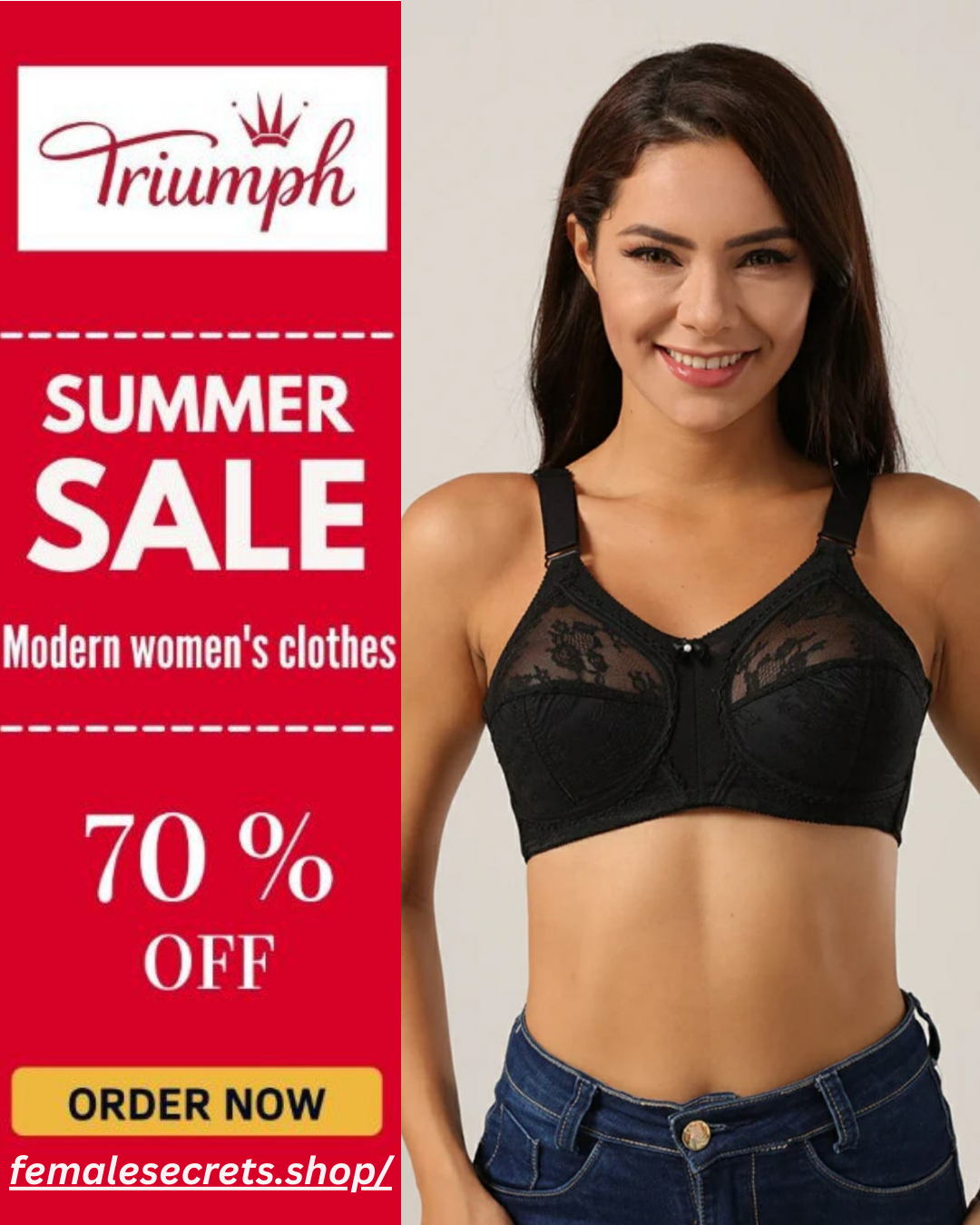 70% OFF | PACK OF 3 IMPORTED TRIUMPH DOREENA BRA BEST FOR SUMMER | FREE HOME DELIVERY