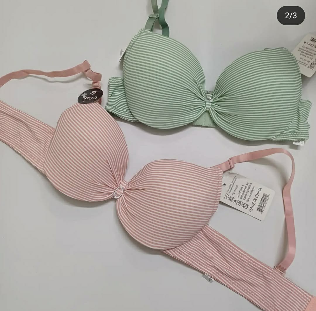 70% OFF | PACK OF 5 PREMIUM IMPORTED LINED PRINTED PADDED PUSHUP BRA | FREE HOME DELIVERY