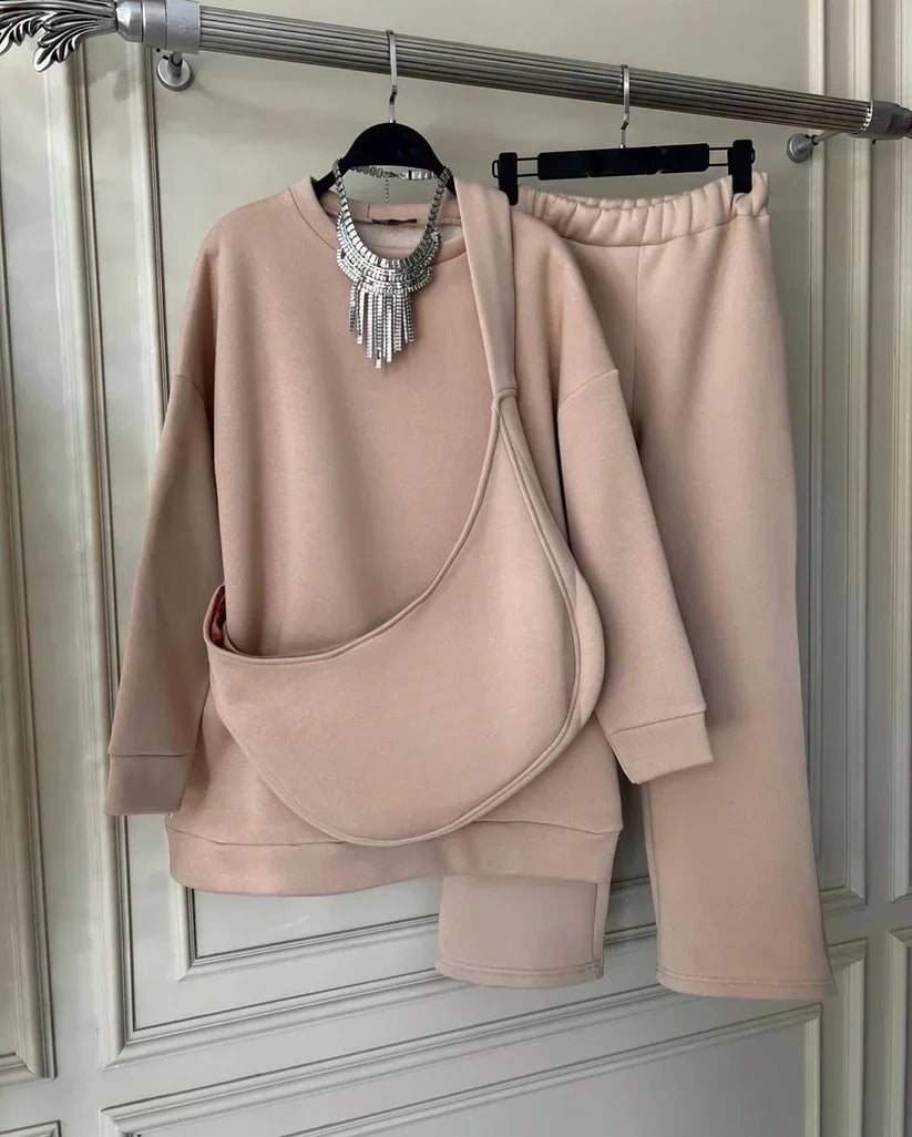 Carryall Winter Fleece Co Ords Set SweatShirt + Trouser + Bag CH 391