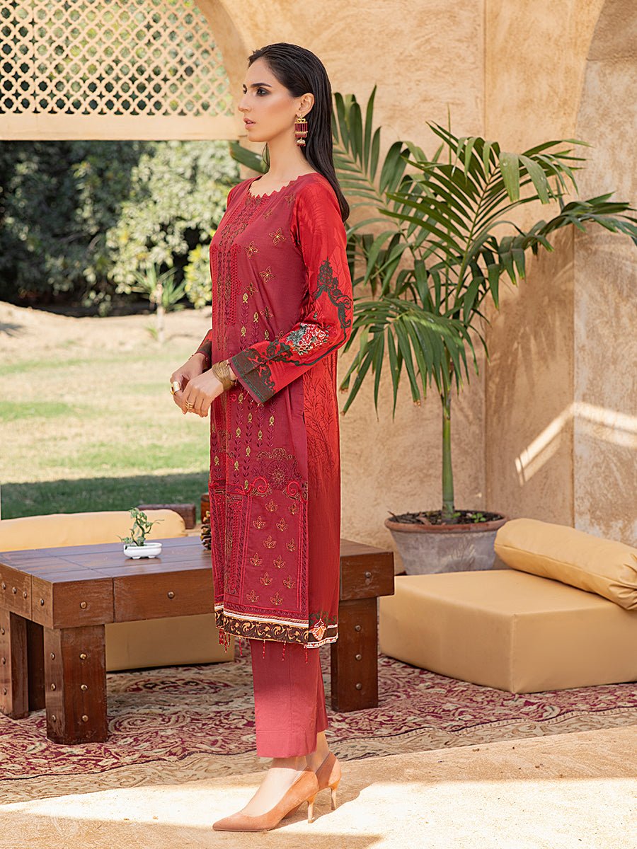 1 & Get 1 Free - Unstitched 3PC Lawn Embroidered Suit