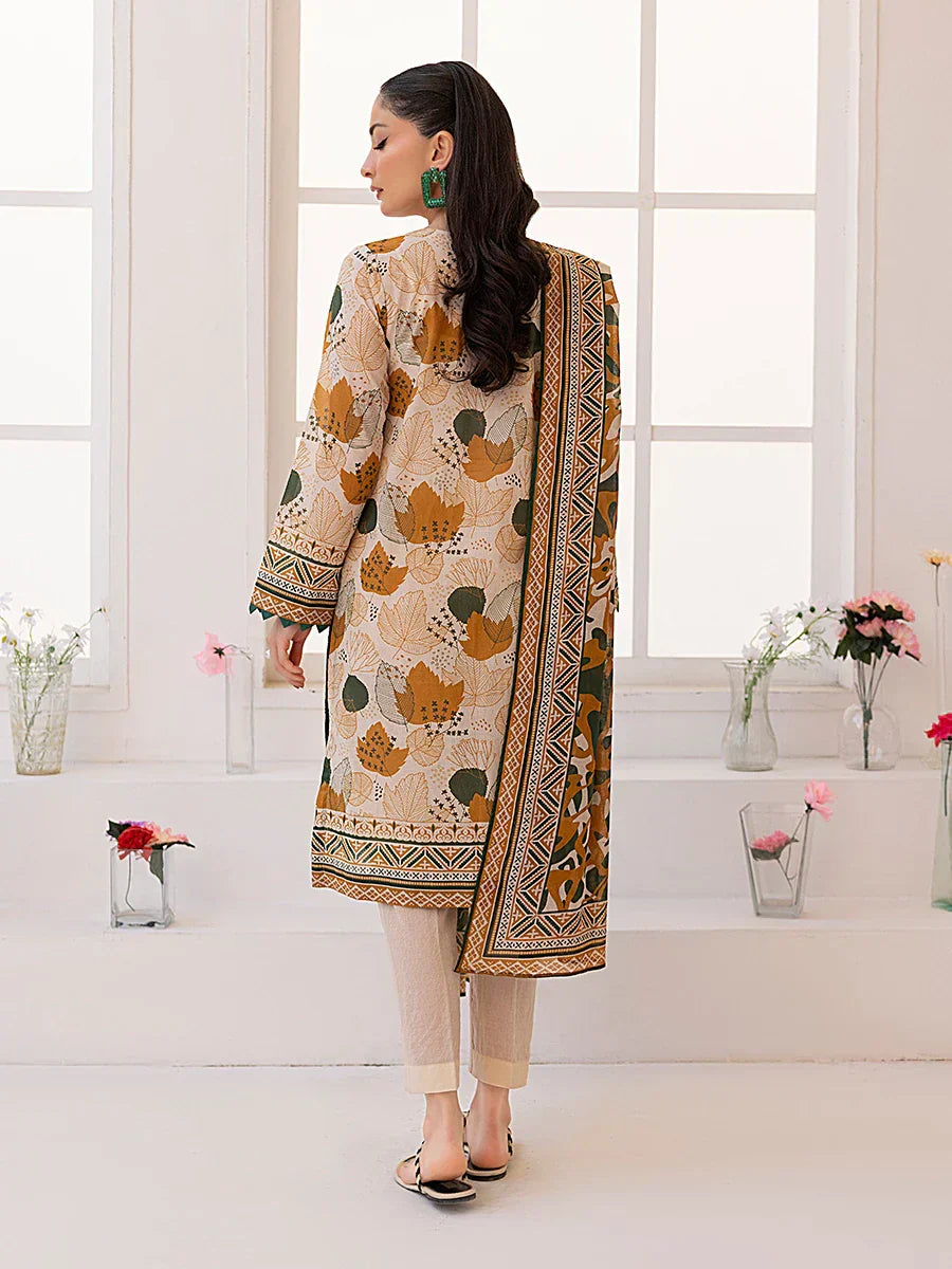 1 & Get 1 Free - 3PC Unstitched Printed Lawn Suit