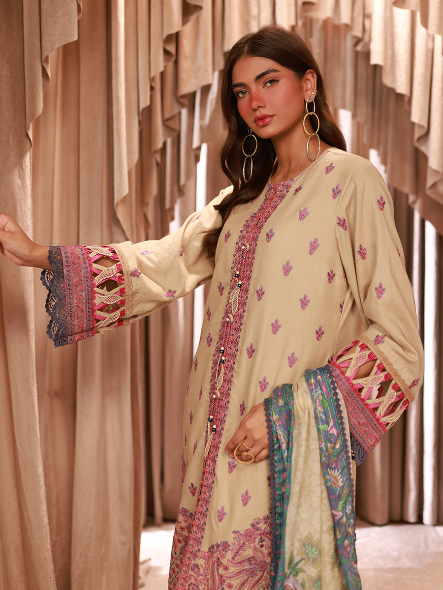 1 & Get 1 Free - LUXURY LAWN EMBROIDERED SUIT