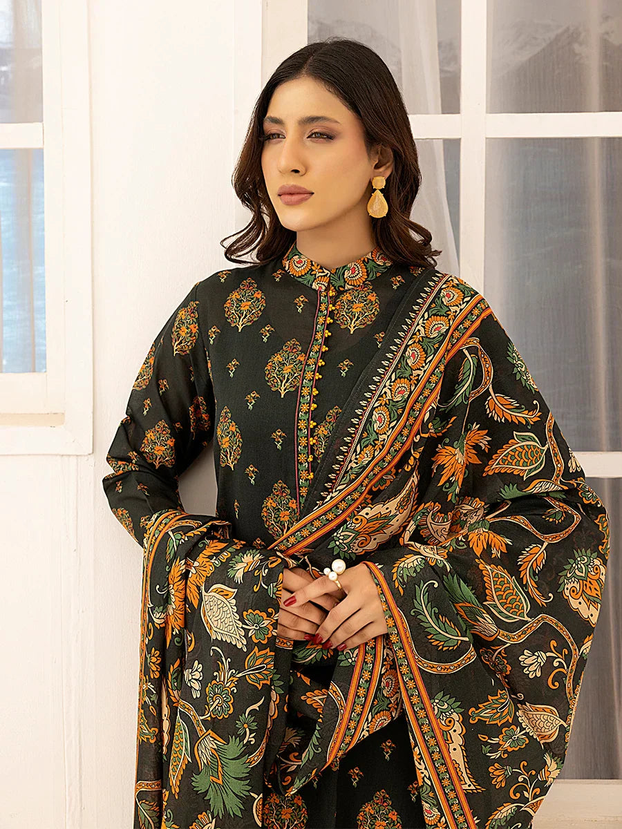 1 & Get 1 Free - 3PC Unstitched Printed Lawn Suit