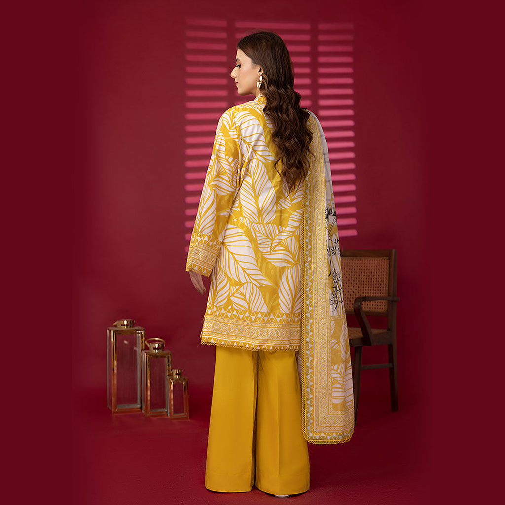 1 & Get 1 Free - 3pc Unstitched Printed Lawn Suit
