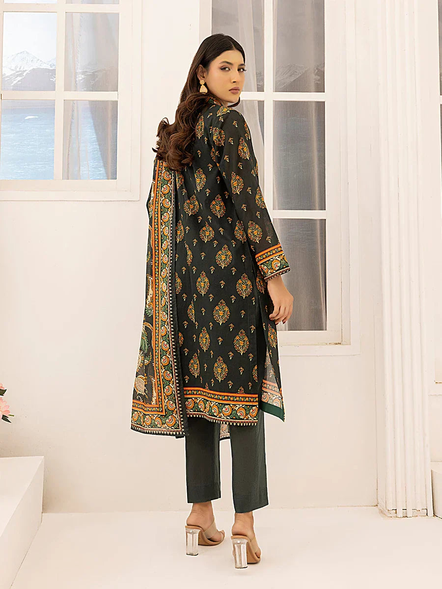 1 & Get 1 Free - 3PC Unstitched Printed Lawn Suit