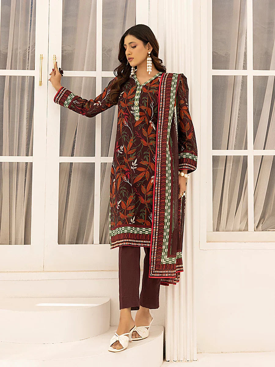 1 & Get 1 Free - 3PC Unstitched Printed Lawn Suit