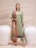 1 & Get 1 Free - 3PC Unstitched Printed Lawn Silk Suit DOS159