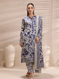 1 & Get 1 Free - 3PC Unstitched Printed Lawn Silk Suit DOS158