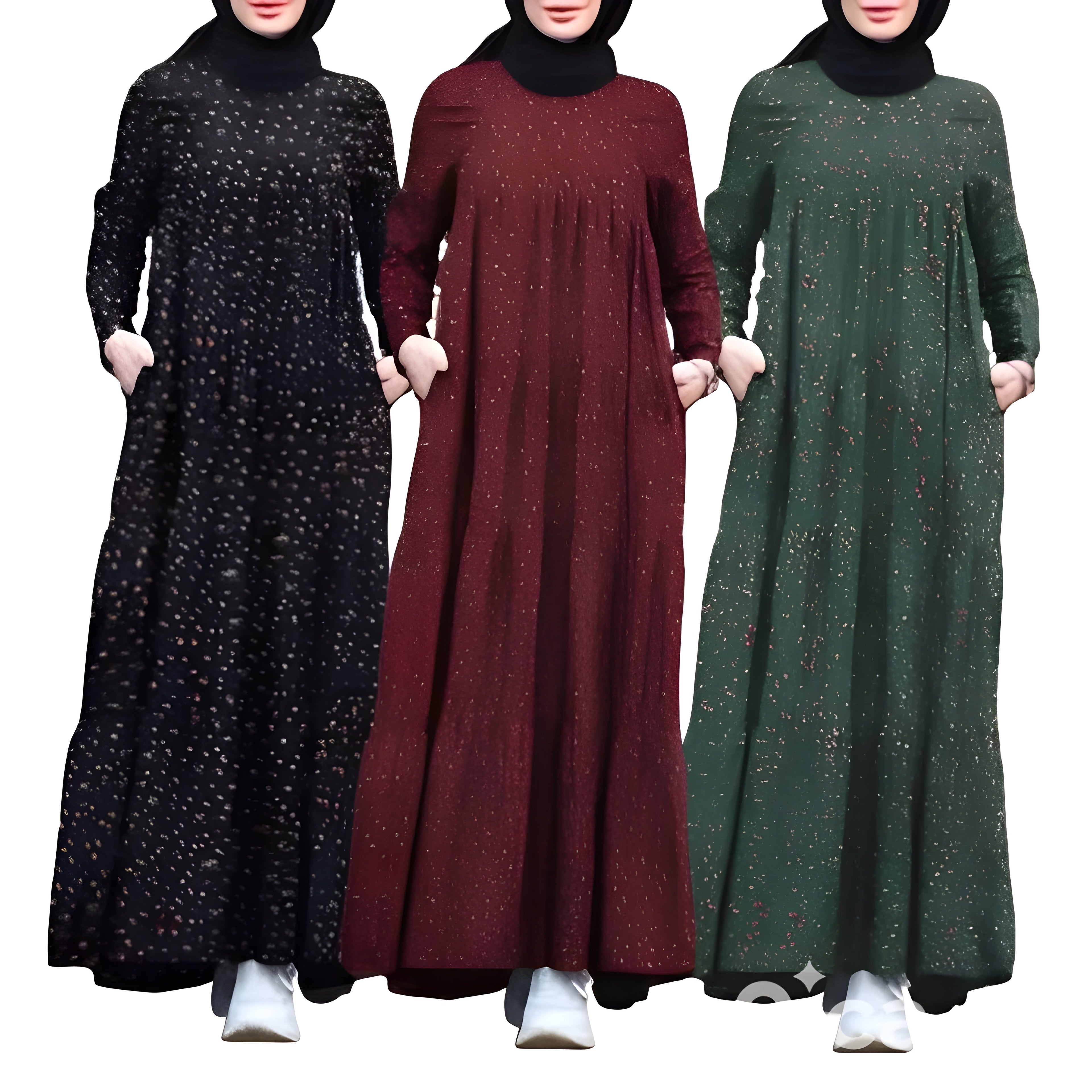 Pack of 3 Stylish Abaya l Premium Quality l All Sizes Available #1098