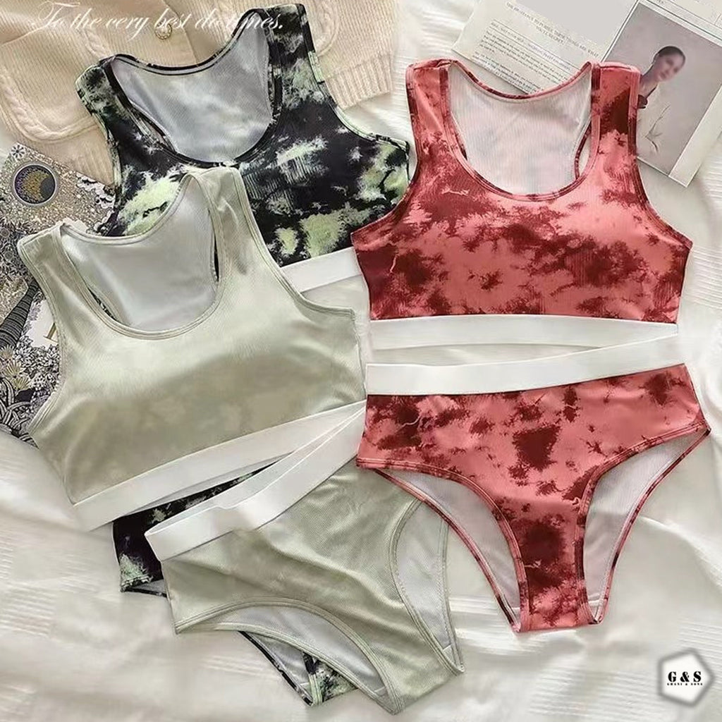 Pack Of 3 Sports Bra With Panty Set