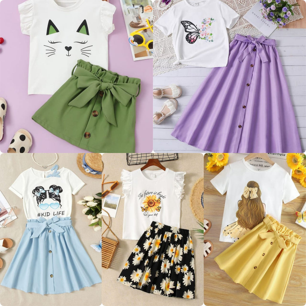 DOS-115 Premium Summer Baby Girl Suits (Pack of 5) – Kids Collection - All Sizes Available