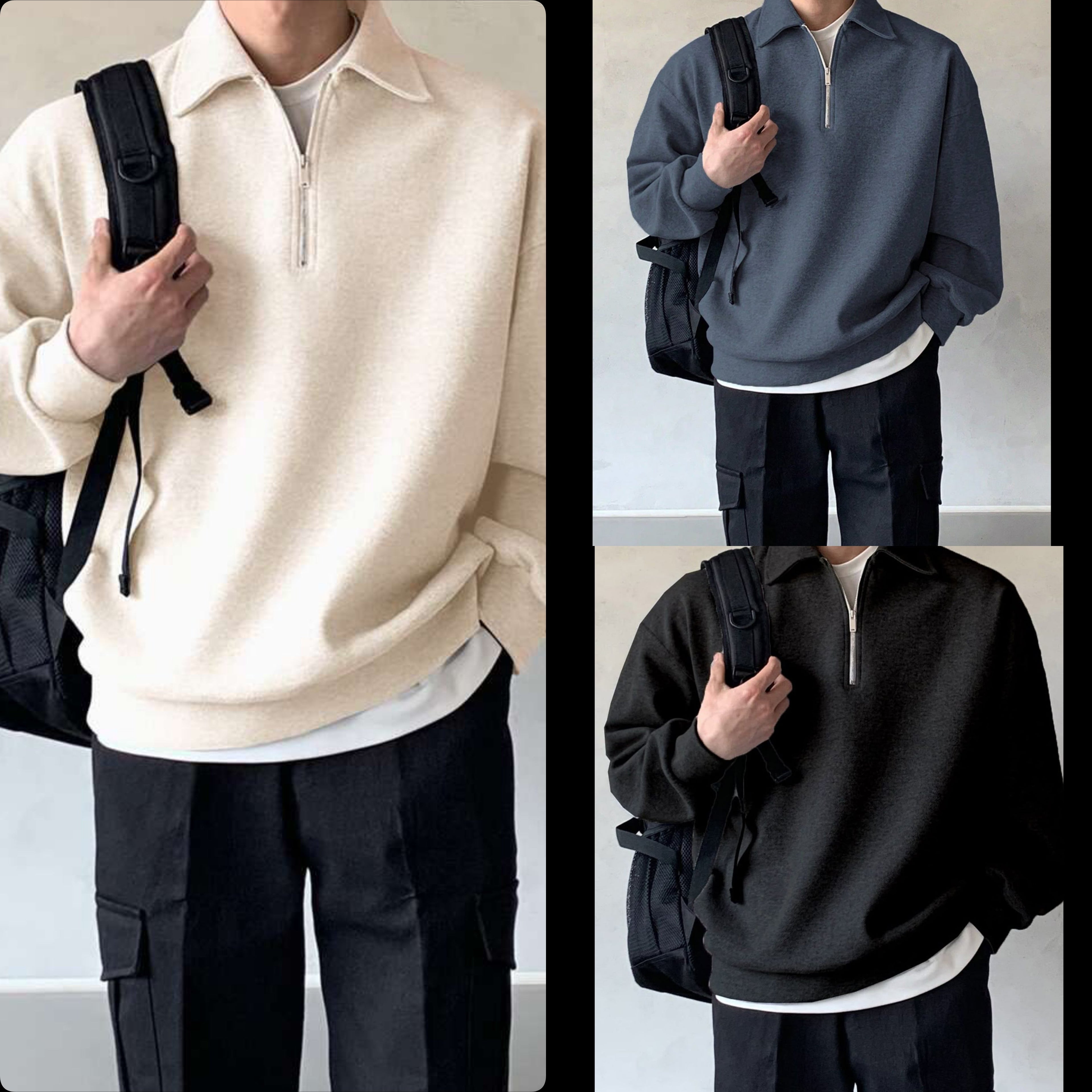 Pack Of 3 Sweatshirt With Cargo Pants - 001