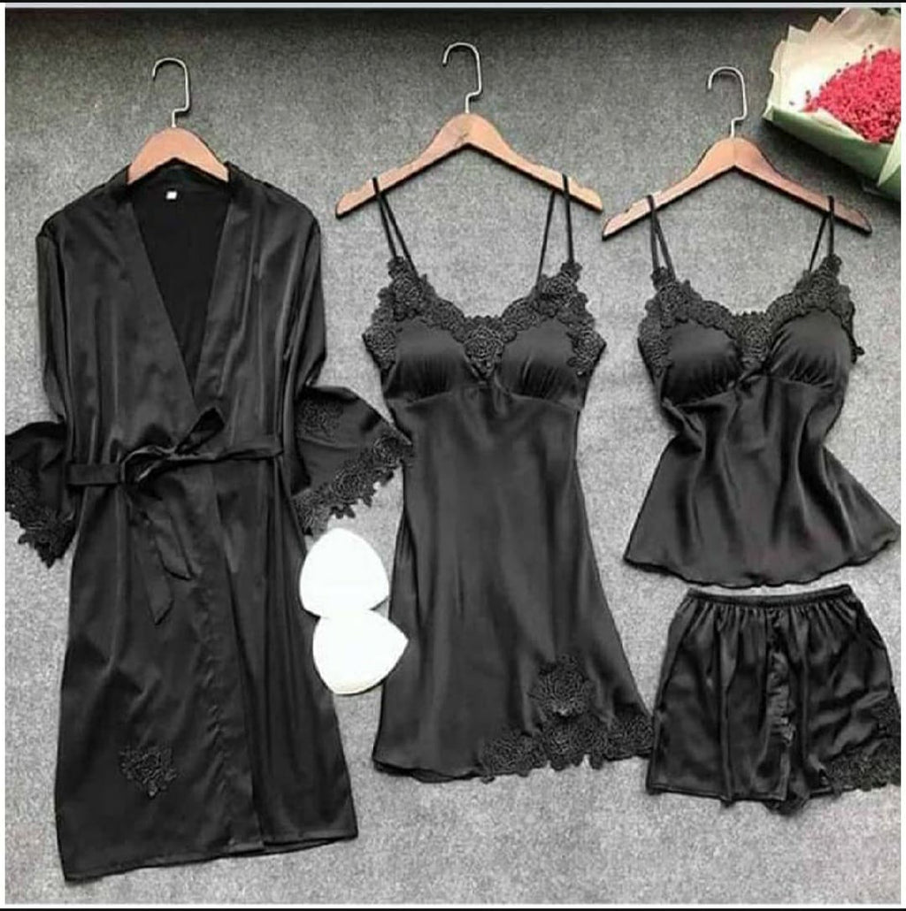 Night Dress Premium Quality Night Wear Honeymoon Bridal Set | 40% Off