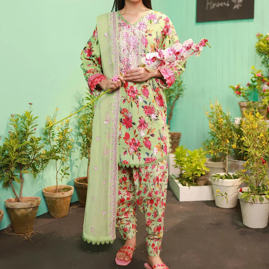 1 & Get 1 Free - VIVAD - LUXURY LAWN EMBROIDERED SUIT