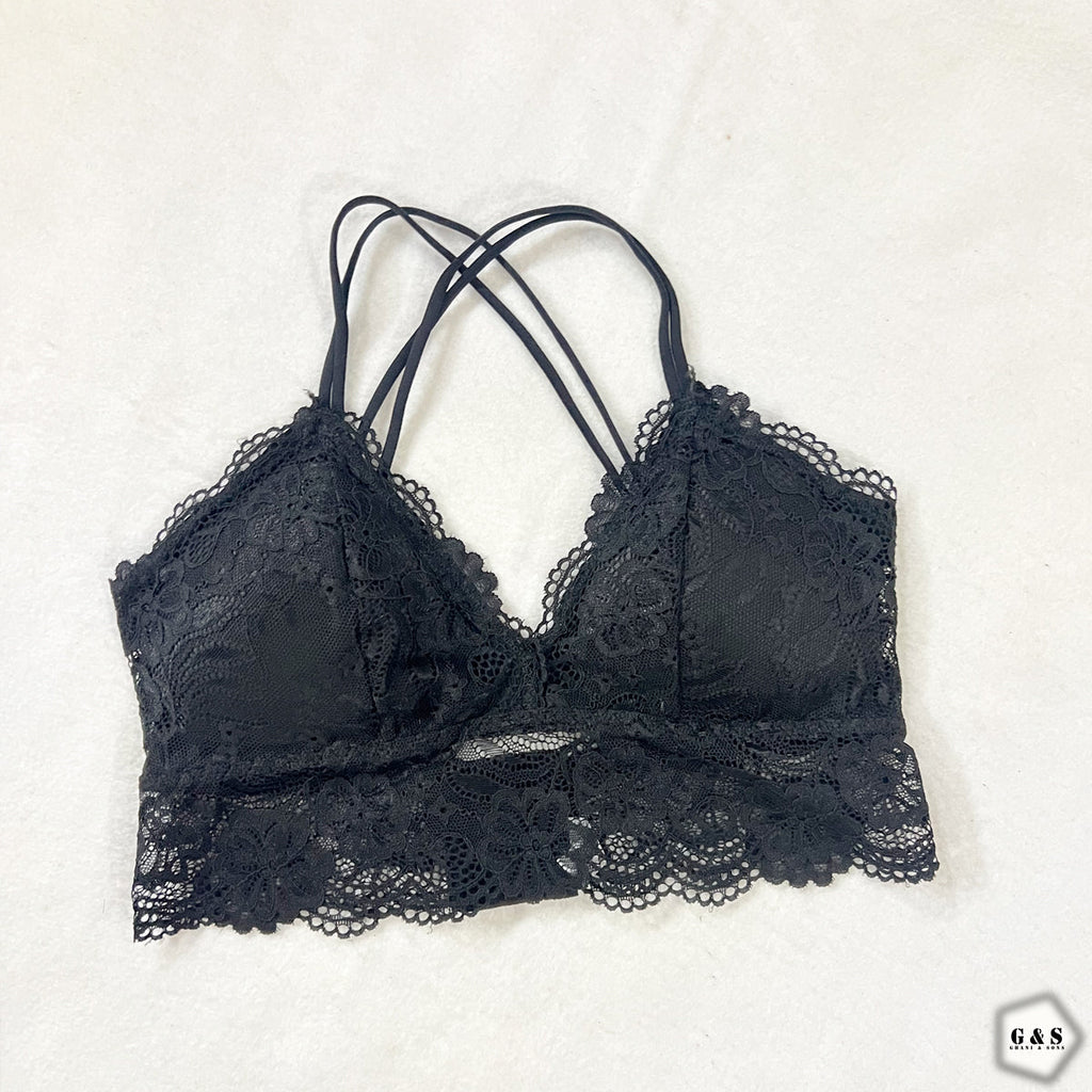 Pack Of 3 Lace Bralette With Back Hook