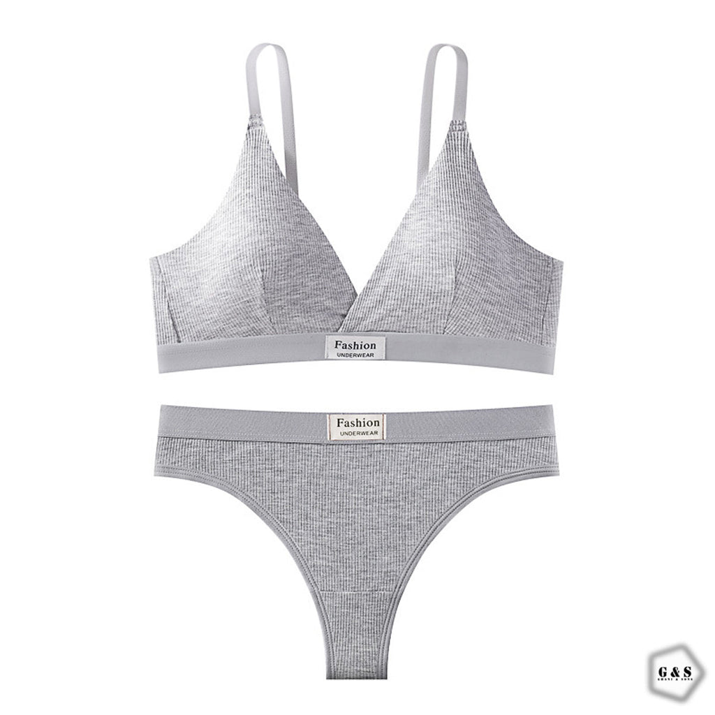 Pack Of 2 Cotton High Quality T-Shirt Bra With T-Panty Set