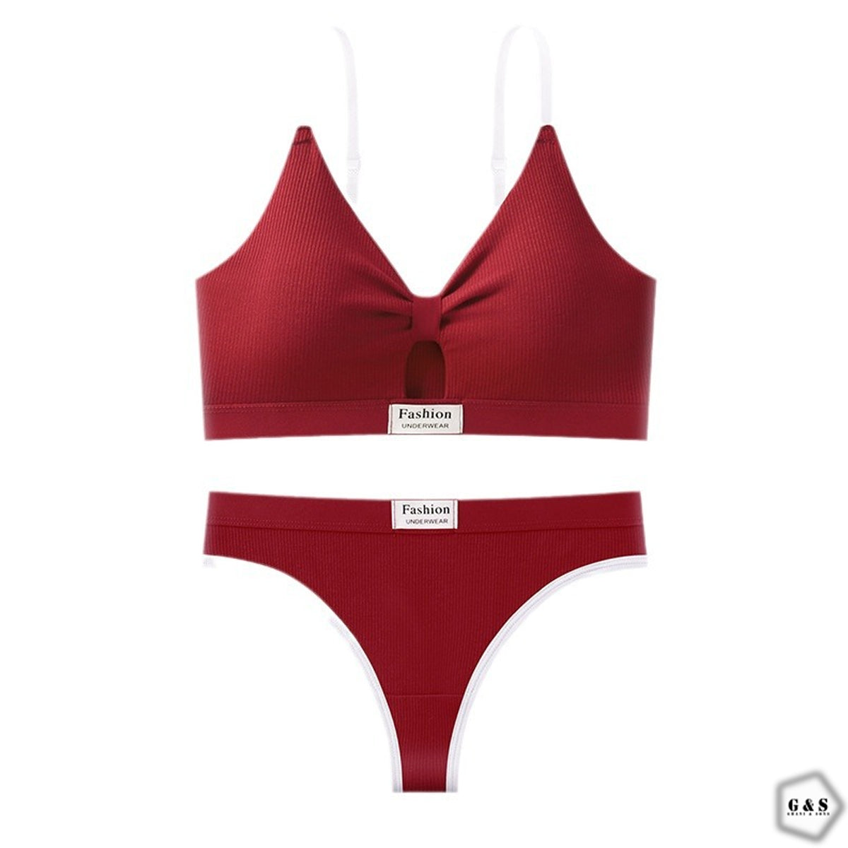 Pack Of 3 Front Bow Style Casual/Sports Bralette With T-Panty Set