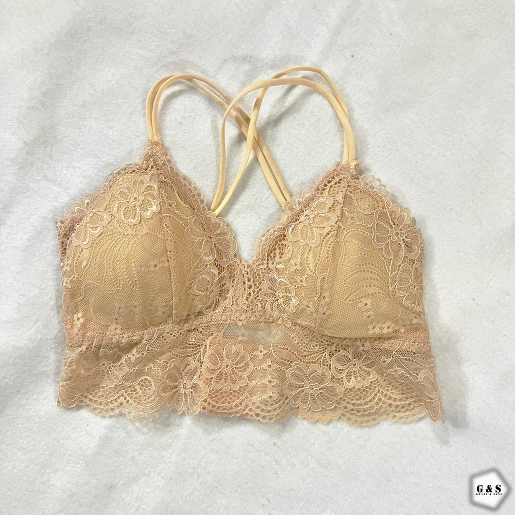 Pack Of 3 Lace Bralette With Back Hook