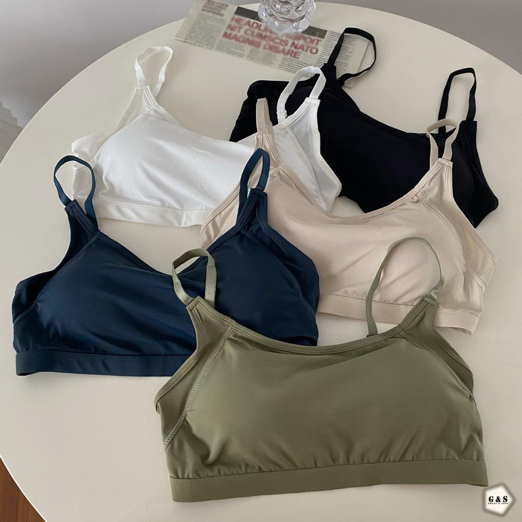 Pack Of 3 Ice Silk Summer Friendly Single Hook Design Bralette