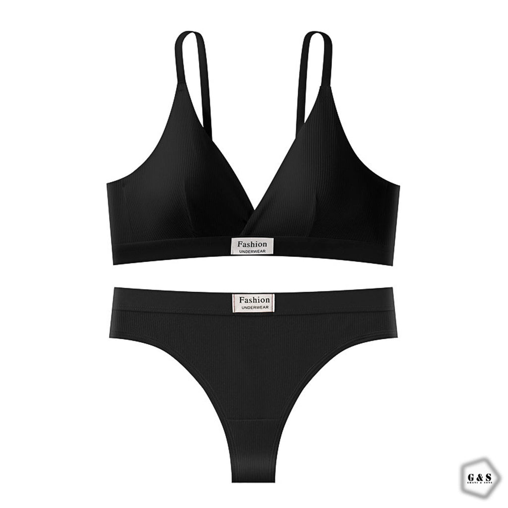 Pack Of 2 Cotton High Quality T-Shirt Bra With T-Panty Set