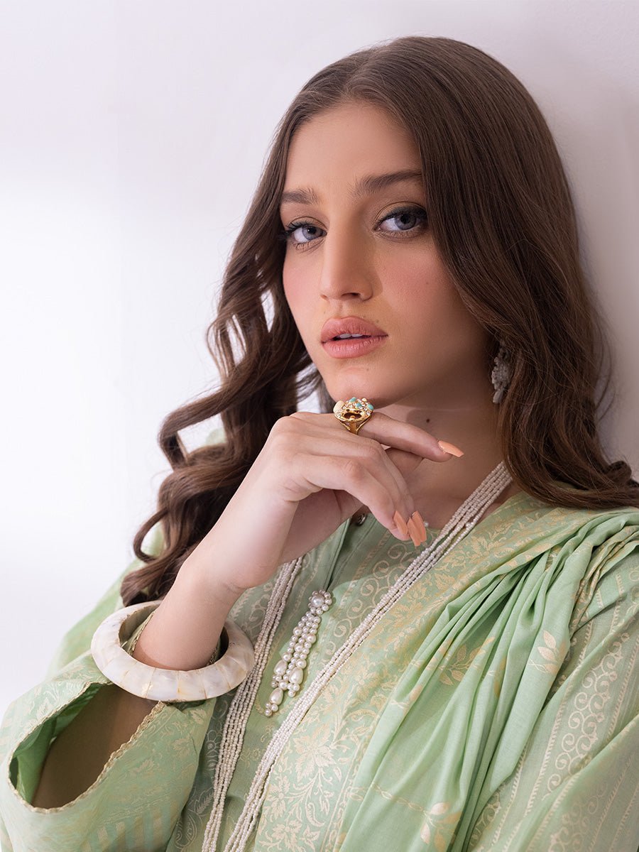 1 & Get 1 Free - 3pc Unstitched- Paste Printed Lawn Suit DOS201