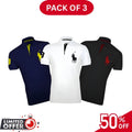 Pack of 3 | 50% OFF Men's Stylish Polo T-Shirts | DOS1045