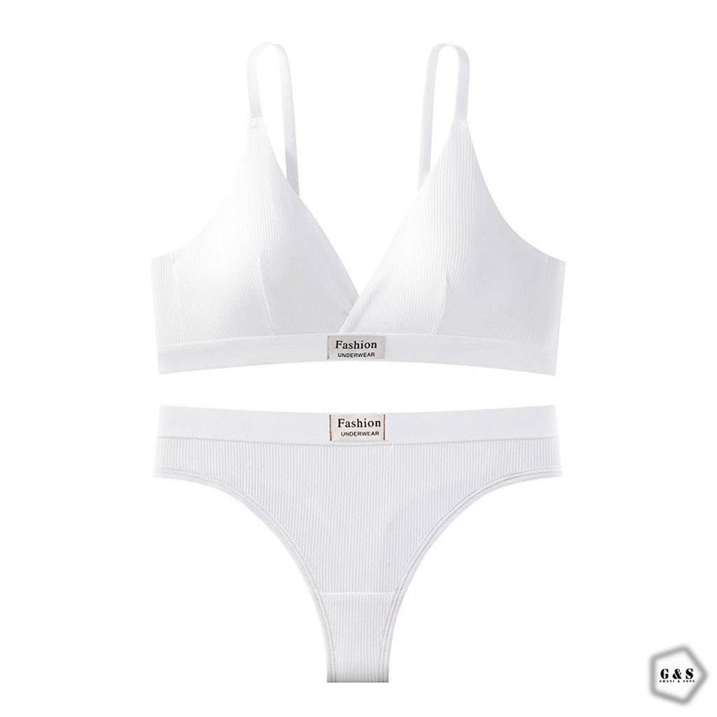 Pack Of 2 Cotton High Quality T-Shirt Bra With T-Panty Set